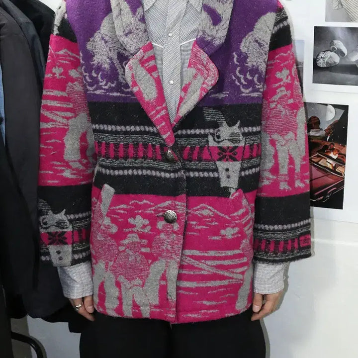 [BUNJANG] Circle T Ethnic Pattern Jacket / 빈티지 에스닉 패턴 자켓