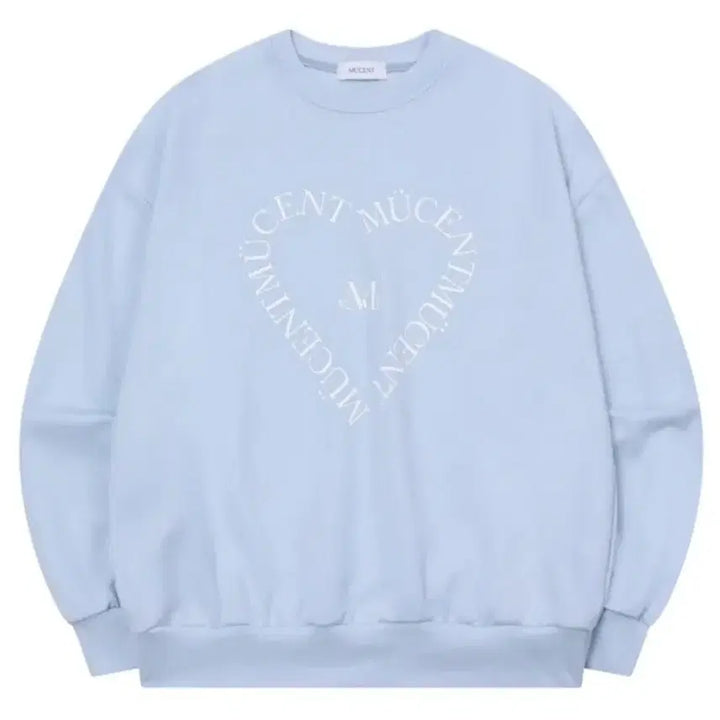 [BUNJANG] Musent Heart Lettering Long Sleeve Sweatshirt / 무센트 하트 레터링 롱슬리브 맨투맨