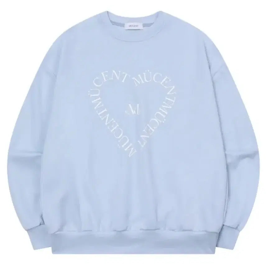 [BUNJANG] Musent Heart Lettering Long Sleeve Sweatshirt / 무센트 하트 레터링 롱슬리브 맨투맨