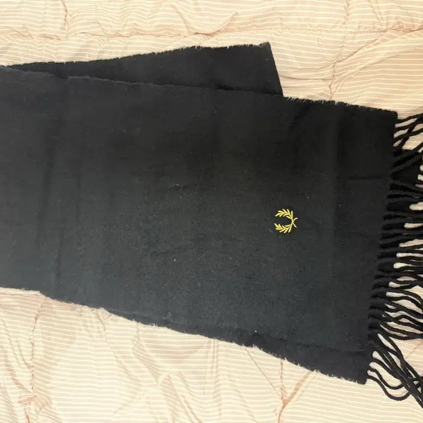 [BUNJANG] Fred Perry Black Scarf / 프레드페리 블랙 머플러