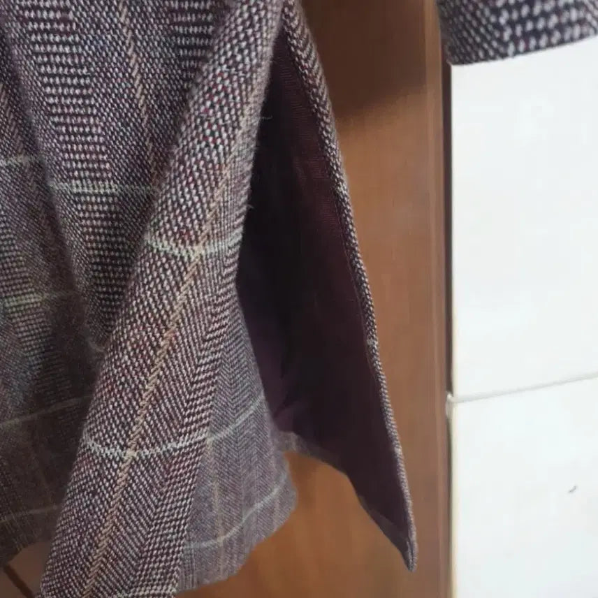 [BUNJANG] MICHAA Check Wool Long Coat / it MICHAA 체크 울 롱코트