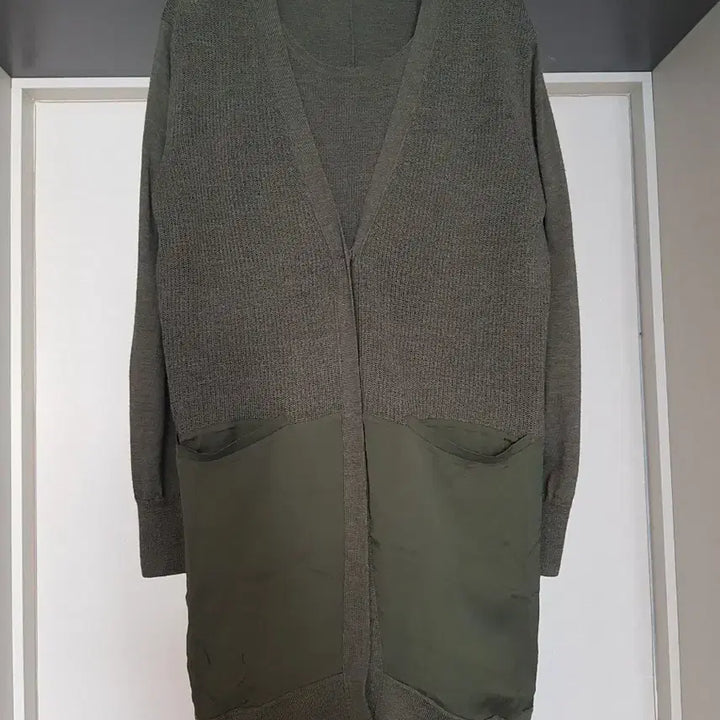 [BUNJANG] Time Silk-Blend Layered Long Knit / 타임 실크배색 레이어드 롱니트
