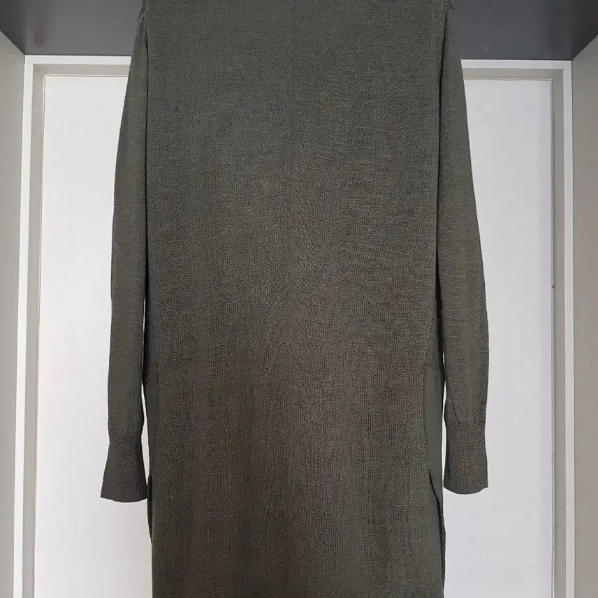 [BUNJANG] Time Silk-Blend Layered Long Knit / 타임 실크배색 레이어드 롱니트