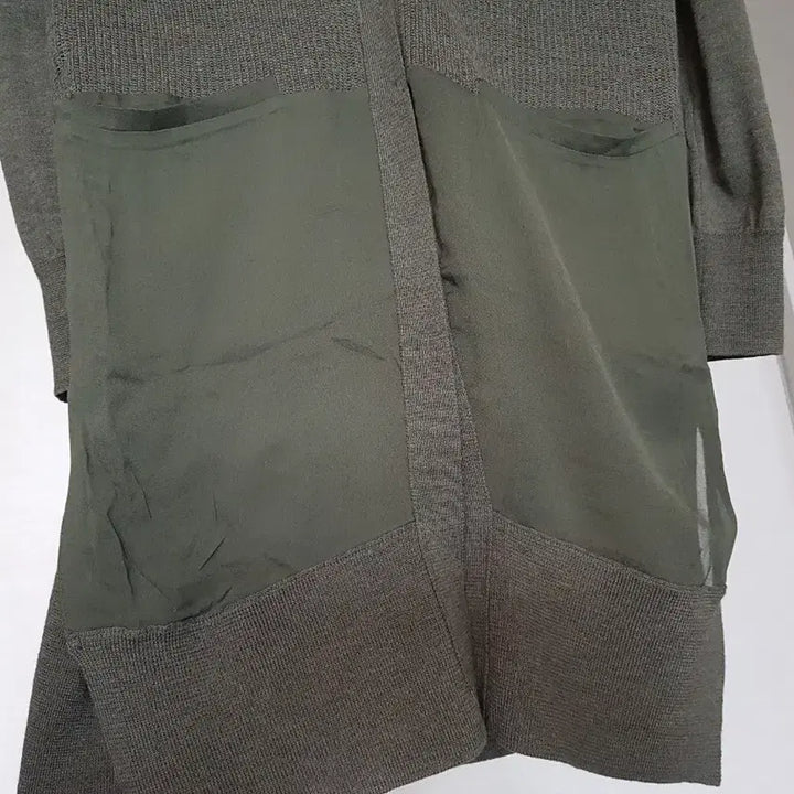 [BUNJANG] Time Silk-Blend Layered Long Knit / 타임 실크배색 레이어드 롱니트