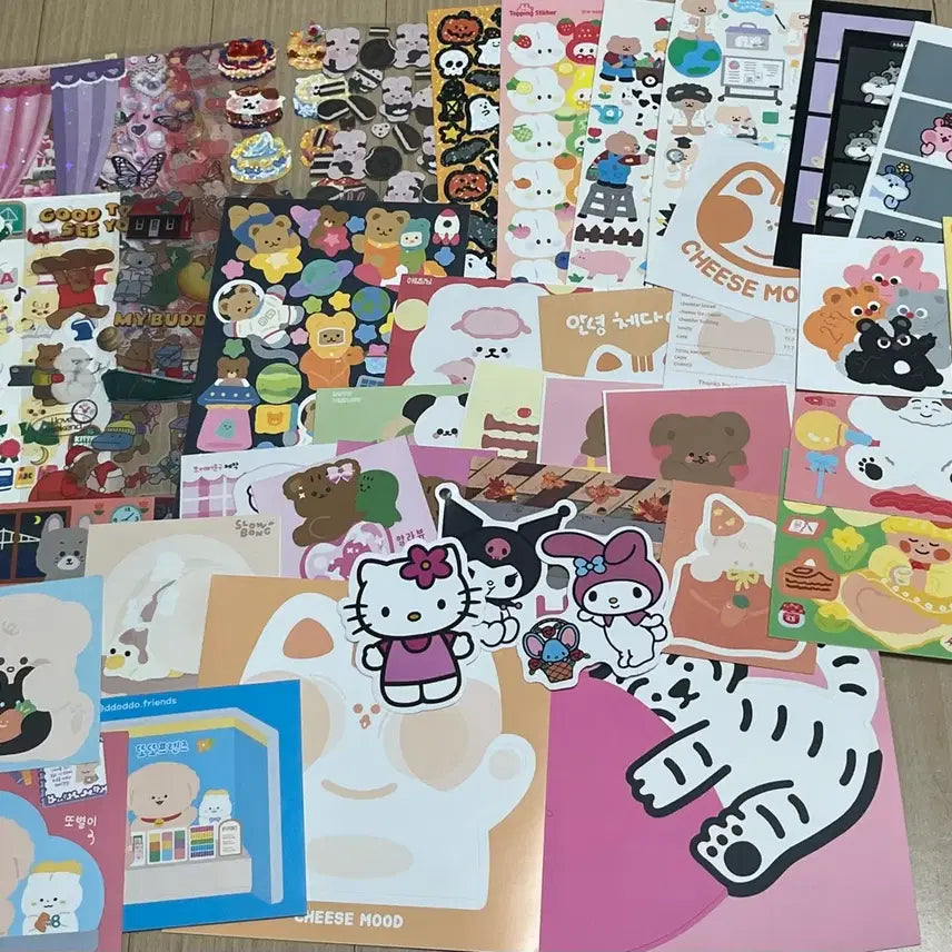[BUNJANG] Stationery Bundle Set / 스티커 처분 (다꾸스티커 씰스티커 엽서)