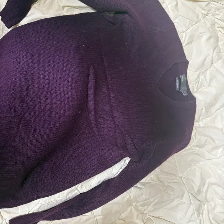 [BUNJANG] Cashmere V-Neck Knit Burgundy / 빈스 100프로 캐시미어  V넥 니트 버건디색