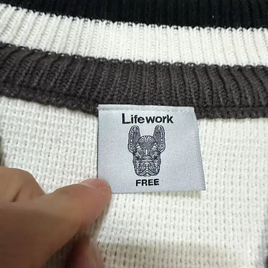 [BUNJANG] LifeWork Oversized V-Neck Knit Sweater / 라이프워크 니트 브이넥 오버핏