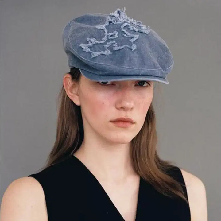 [BUNJANG] Awesome Needs Denim Damage Hunting Cap / 어썸니즈 모자 헌팅캡