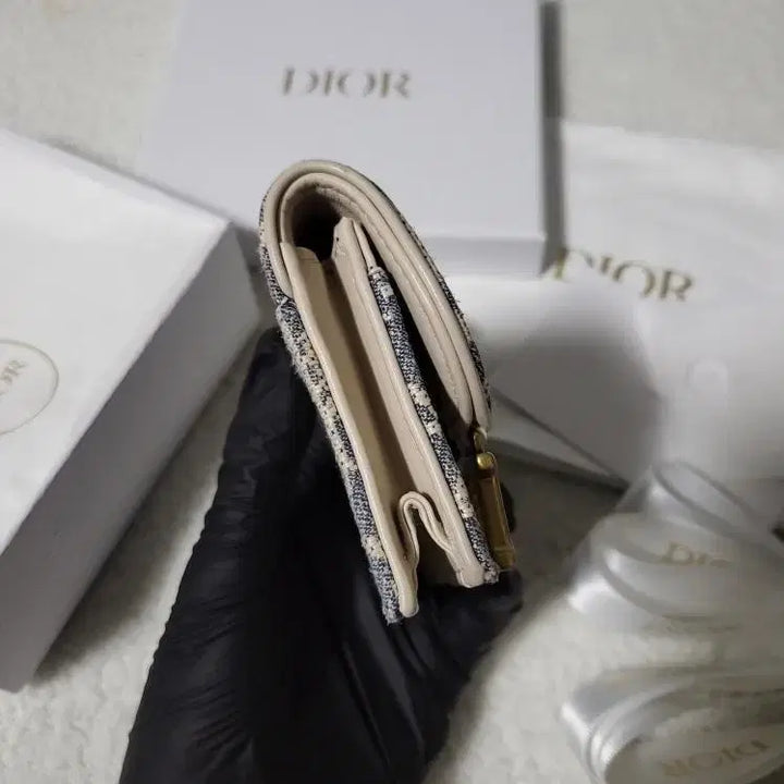 [BUNJANG] Dior Oblique Saddle Card Wallet / [25년식/한정판] 디올 오블리크 새들 카드지갑 라이트 비스킷