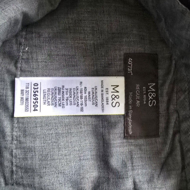 [BUNJANG] Marks &amp; Spencer Navy Dress Pants / [팬츠] 막스앤스펜서 정장 슬랙스 40인치 / 네이비