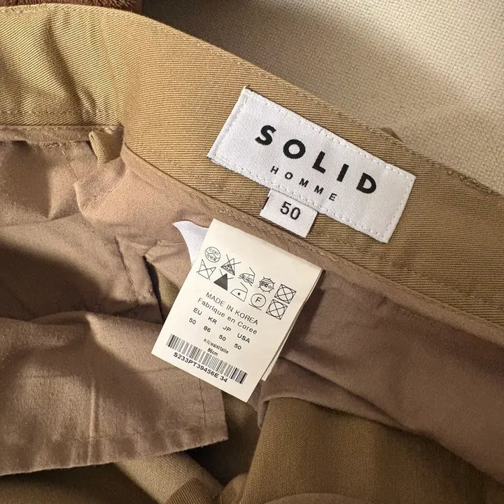 [BUNJANG] Solid Homme 23FW Beige Cargo Pants / 솔리드옴므 23FW 베이지 카고 팬츠