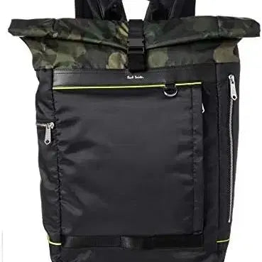 [BUNJANG] Paul Smith Black Roll Top Camo Backpack / (정품) 폴스미스 블랙 롤탑 카모 백팩