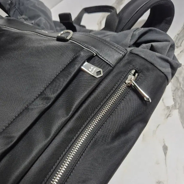 [BUNJANG] Paul Smith Black Roll Top Camo Backpack / (정품) 폴스미스 블랙 롤탑 카모 백팩