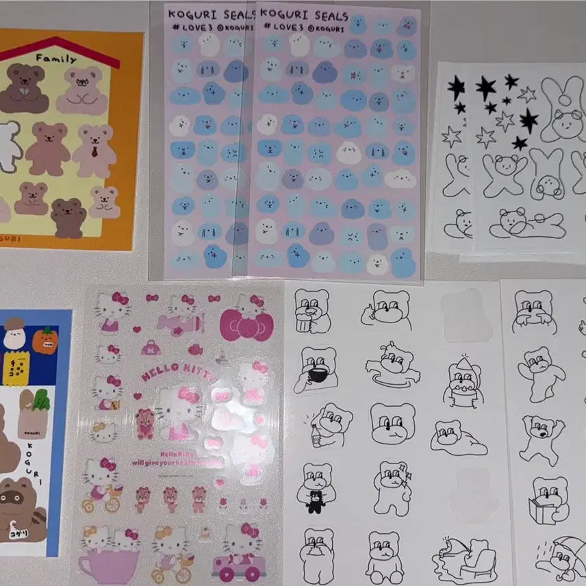 [BUNJANG] Assorted Sticker Sheets Bundle / 다꾸 다이어리 스티커 씰스티커 50장 처분해요!!