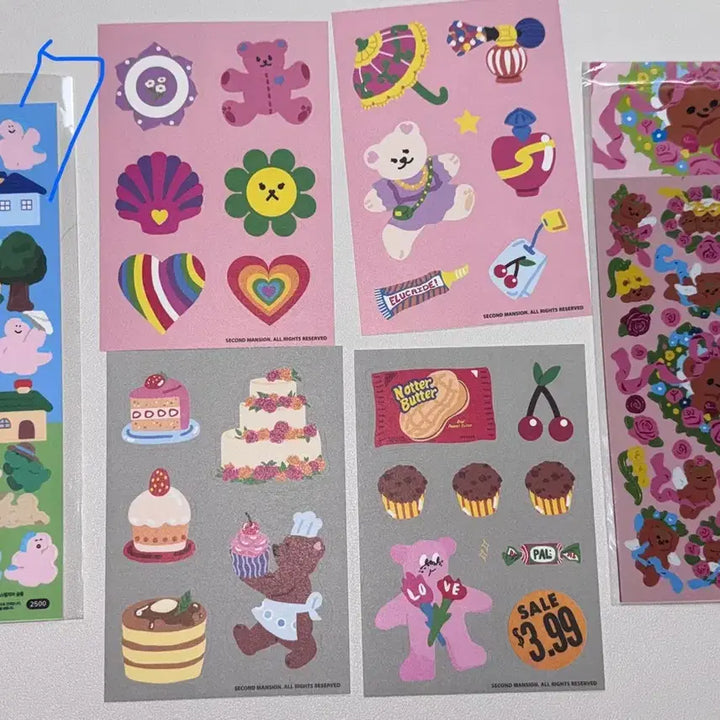 [BUNJANG] Assorted Sticker Sheets Bundle / 다꾸 다이어리 스티커 씰스티커 50장 처분해요!!