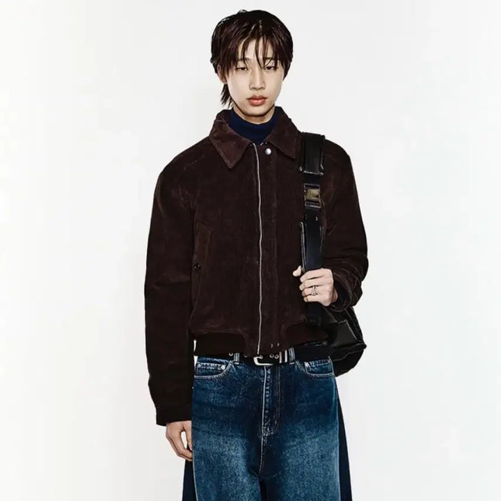 [BUNJANG] ALLENNE Detachable Collar Corduroy Blouson / 알렌느 디테쳐블 카라 코듀로이 블루종