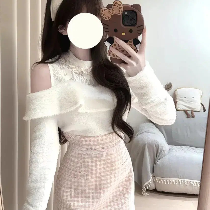 [BUNJANG] SNSD Tweed Pink Mini Dress / 스나계 트위드 핑크 미니 원피스 양산형 지뢰계