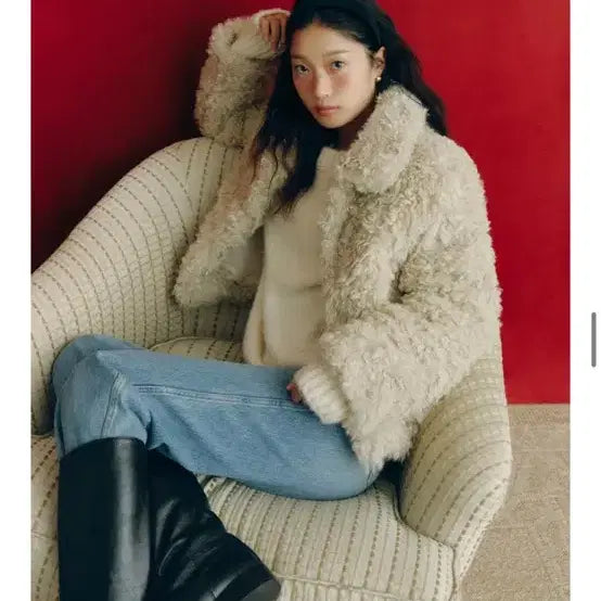 [BUNJANG] FYEO Riko Curly Fur Jacket / 포유온 Riko Curly Fur Jacket (새제품)