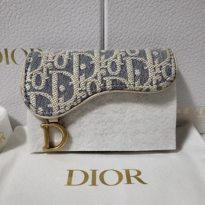 [BUNJANG] Dior Oblique Saddle Card Wallet Light Biscuit / [25년식/한정판] 디올 오블리크 새들 카드지갑 라이트 비스킷