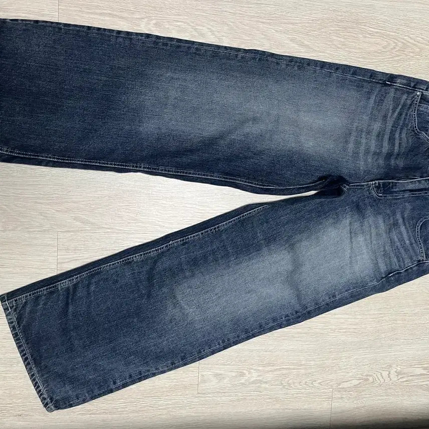 [BUNJANG] Elmood Max Wide Denim Dark Blue Jeans / 엘무드 맥스와이드 데님 다크블루