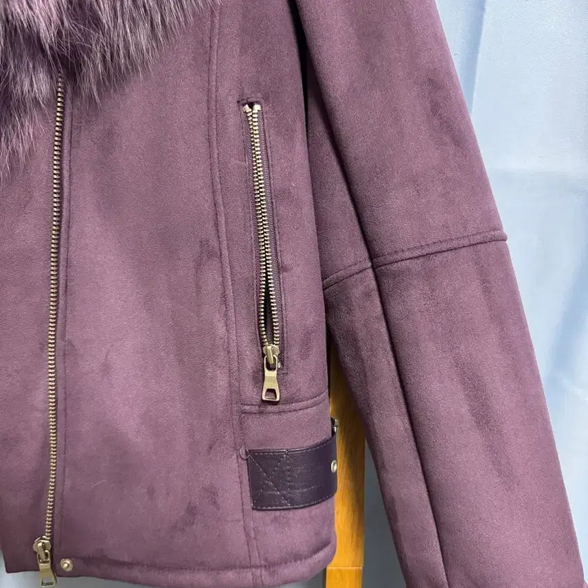 [BUNJANG] City Gee Women's Faux Fur Mouton Violet 55 / City Gee 여성 퍼 무스탕 바이올렛 55
