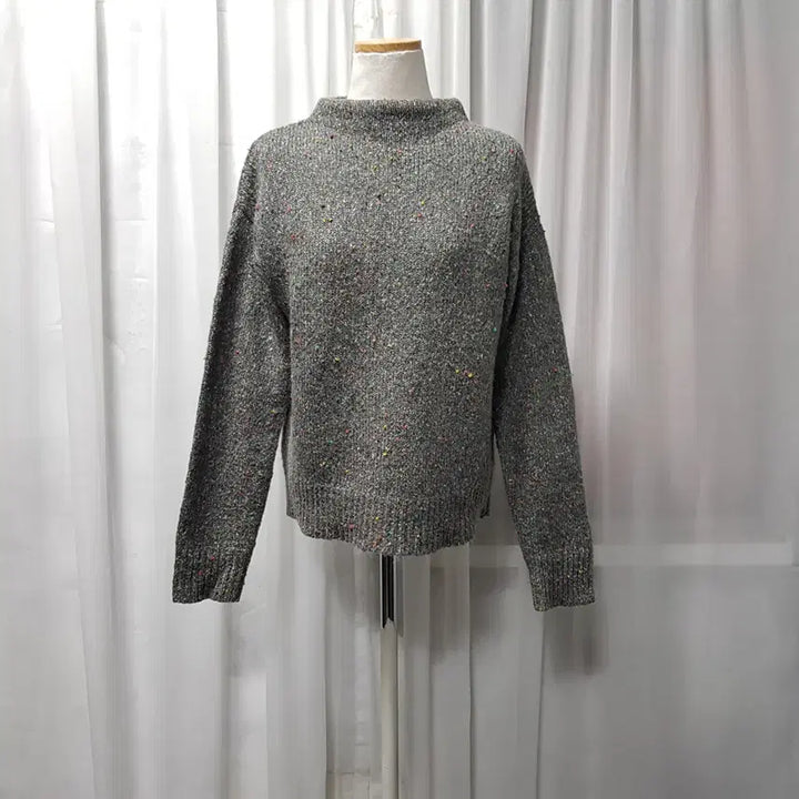 [BUNJANG] Vintage Knit Top / 빈티지 반폴라 루즈핏 털 뽀글이 긴팔 울 니트 티셔츠 여M C1253