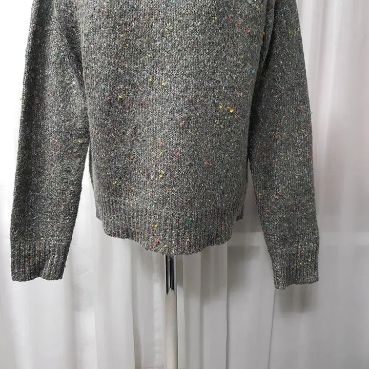 [BUNJANG] Vintage Knit Top / 빈티지 반폴라 루즈핏 털 뽀글이 긴팔 울 니트 티셔츠 여M C1253