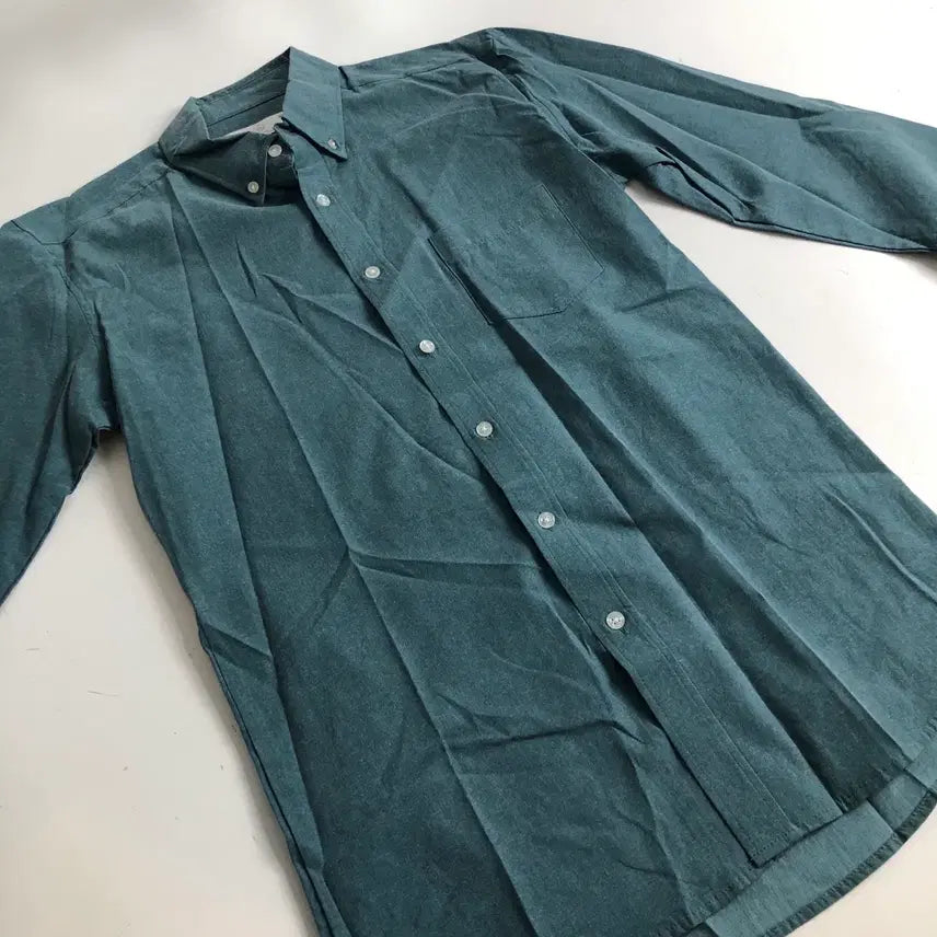 [BUNJANG] Long Sleeve Shirt / 긴팔 셔츠 블루그린