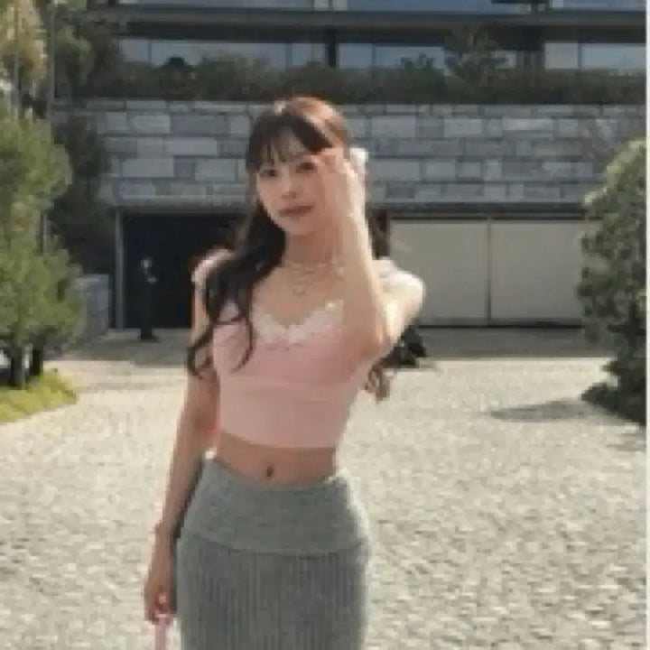 [BUNJANG] Cloud Emotion Ponopono Pink Lace Top / 클라우드이모션 포노포노 핑크 레이스 TOP