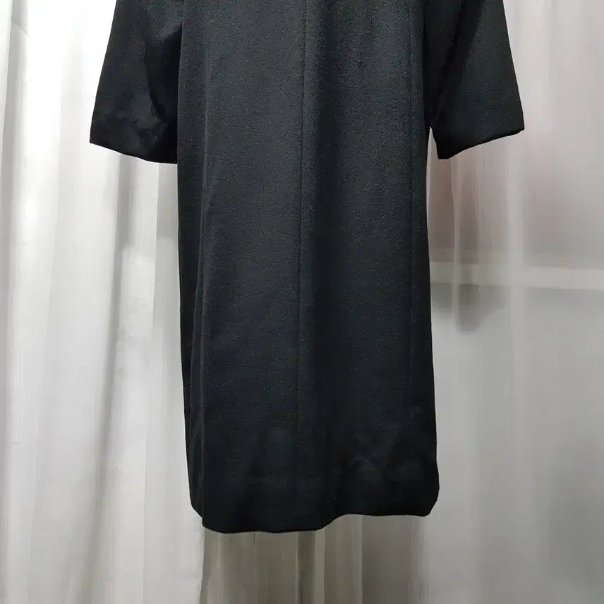 [BUNJANG] Cashmere Wool Long Coat / 빈티지 검정 캐시미어100 럭셔리 울 모직 싱글 롱 코트 여L C1270