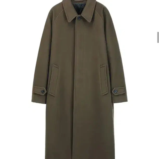 [BUNJANG] Il Corso Cashmere Blend Structure Balmacaan Coat - Khaki / (새상품)일꼬르소 캐시미어 블렌드 스트럭처 발마칸 코트/ M사이즈, 카키