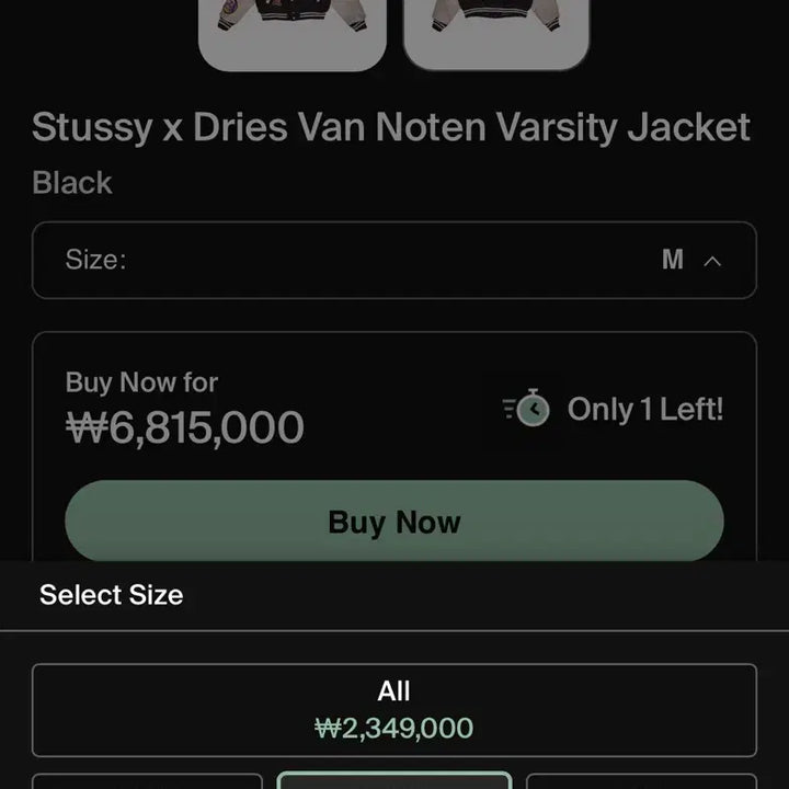 [BUNJANG] Stüssy Dries Van Noten Varsity Jacket / [XXL/유일매물] 스투시 x 드리스 반 노튼 바시티 자켓