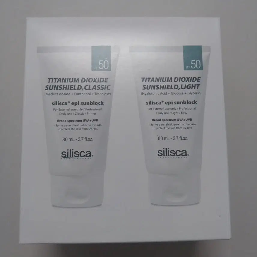[BUNJANG] SiliSka Sunscreen Duo Set / 실리스카 선크림 세트 (라이트+클래식 듀오) 유통기한 임박