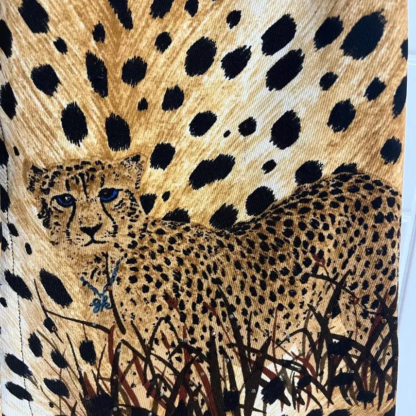 [BUNJANG] Vintage Leopard Print Tank Top / (일본 수입 빈티지)호피 레오파드 나시 셔츠 민소매