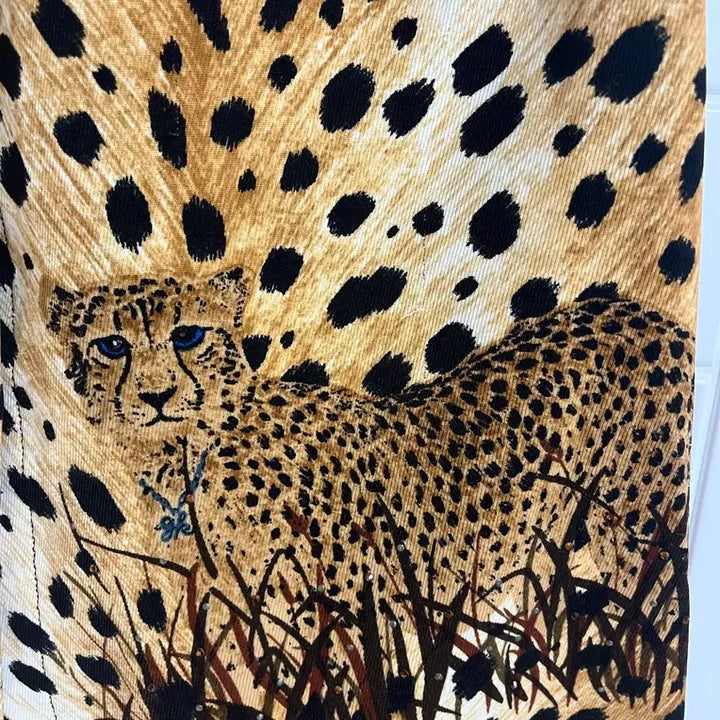 [BUNJANG] Vintage Leopard Print Tank Top / (일본 수입 빈티지)호피 레오파드 나시 셔츠 민소매