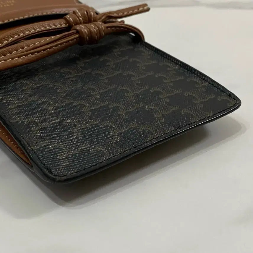 [BUNJANG] Celine Triomphe Canvas Phone Pouch Mini Bag / 셀린느 트리옹프 캔버스 폰 파우치 휴대폰 미니백 10G332CQD04LU