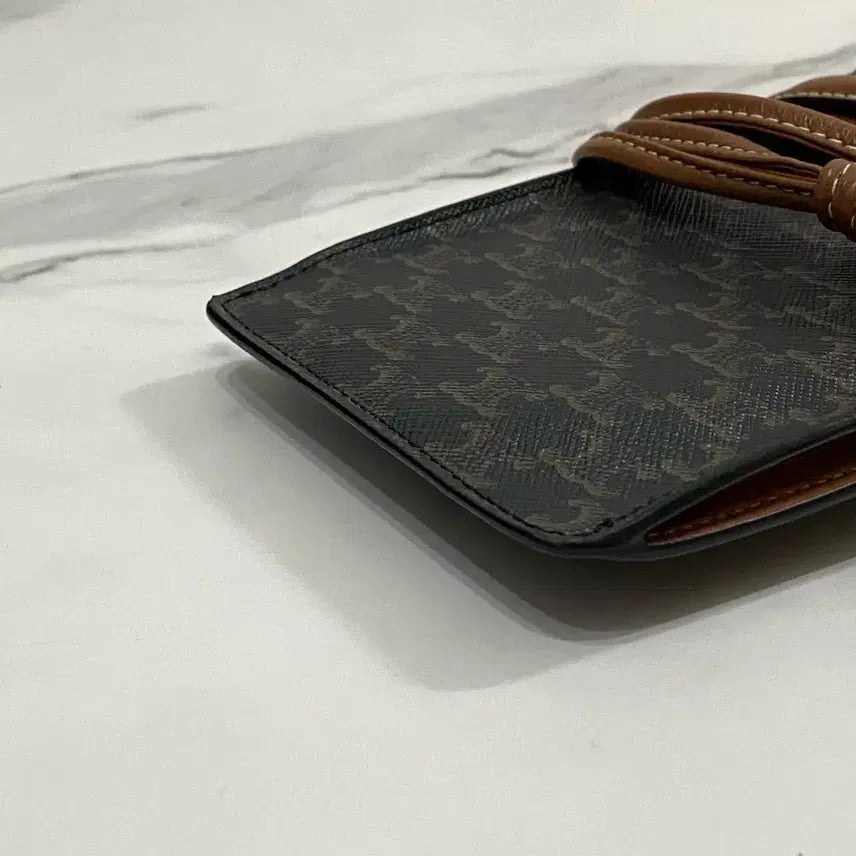 [BUNJANG] Celine Triomphe Canvas Phone Pouch Mini Bag / 셀린느 트리옹프 캔버스 폰 파우치 휴대폰 미니백 10G332CQD04LU