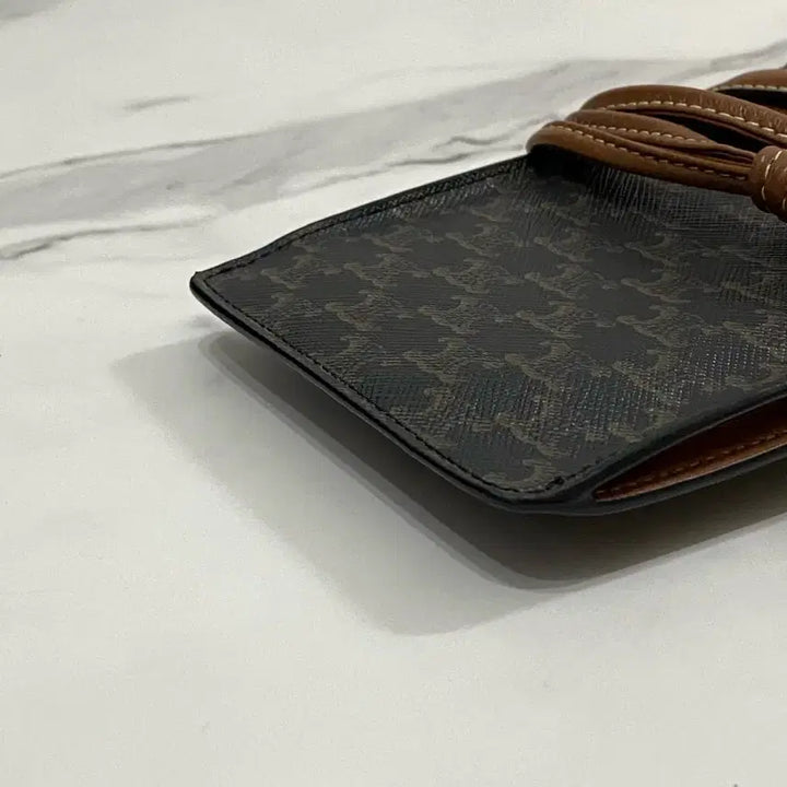 [BUNJANG] Celine Triomphe Canvas Phone Pouch Mini Bag / 셀린느 트리옹프 캔버스 폰 파우치 휴대폰 미니백 10G332CQD04LU