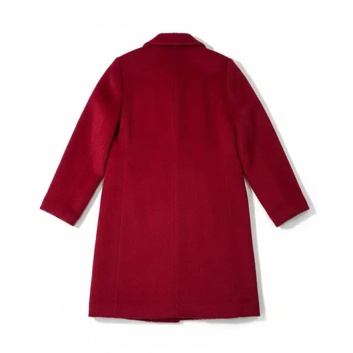 [BUNJANG] Oversized Wool Button Coat - Red / [55/55~66] 울 버튼 오버핏 코트 레드