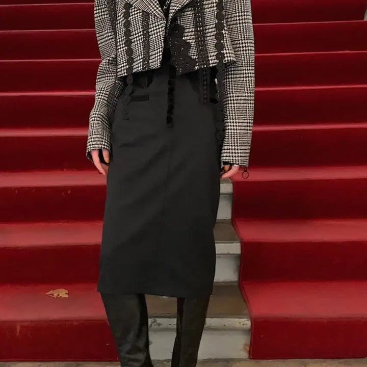 [BUNJANG] seooocookie Houndstooth Lace Jacket (S) / seooocookie 하운드투스 레이스 자켓 s