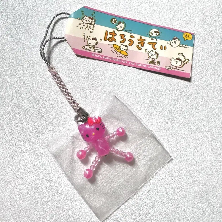 [BUNJANG] Keychain: Human Pink / 고전 달랑이 키티 스트랩 인간형 핑크