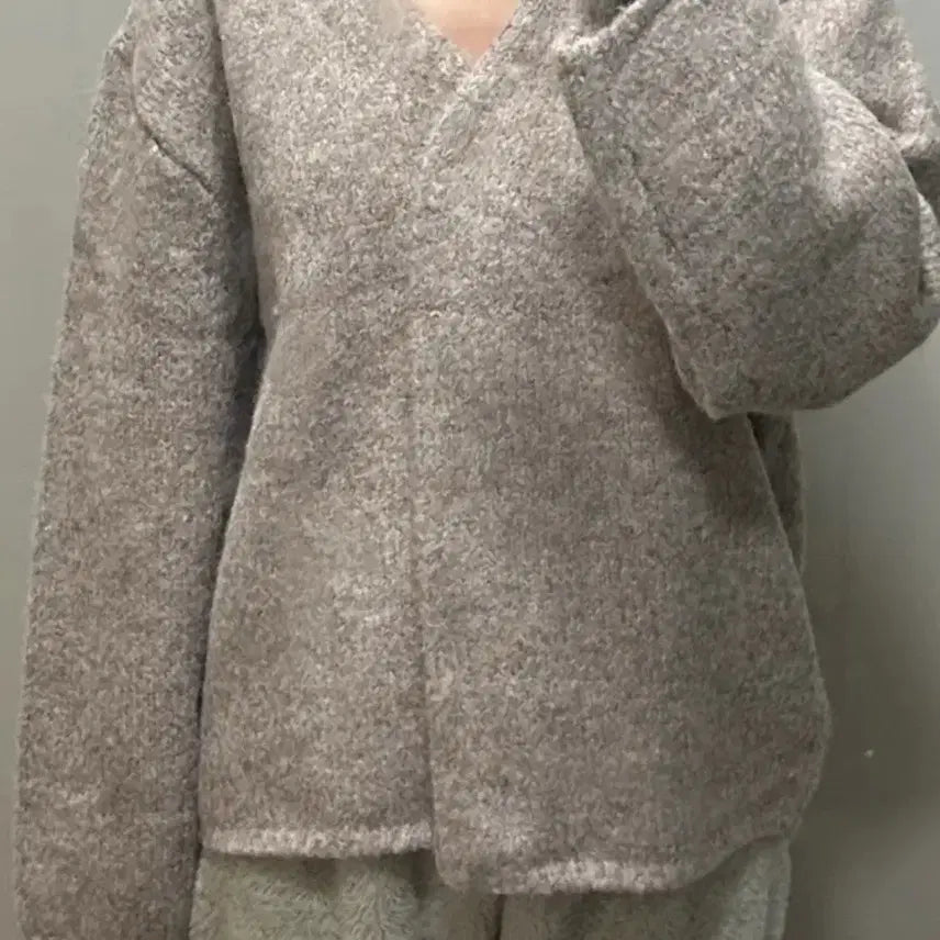 [BUNJANG] Frost J Hair Shawl Cardigan / 프로스트제이 헤어 숄 가디건