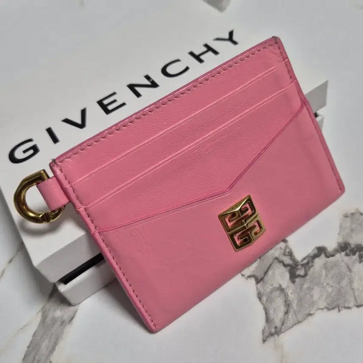 [BUNJANG] Givenchy 4G Card Holder / (정품)지방시 핑크색 레더 4G 카드지갑 홀더
