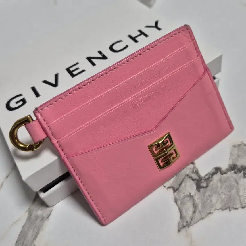[BUNJANG] Givenchy 4G Card Holder / (정품)지방시 핑크색 레더 4G 카드지갑 홀더