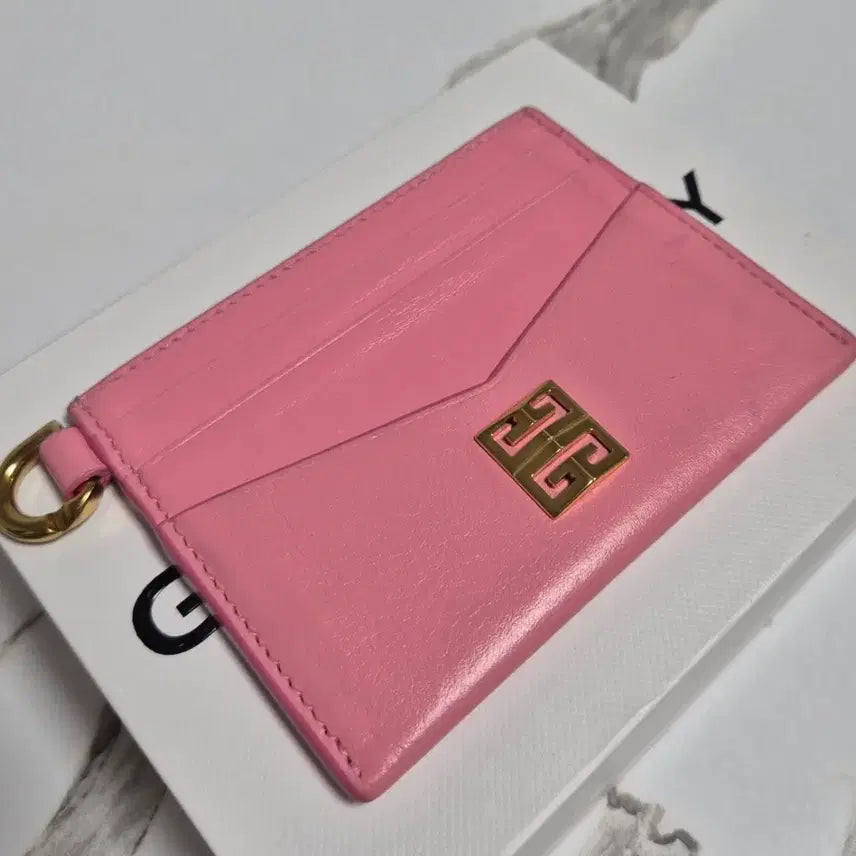 [BUNJANG] Givenchy 4G Card Holder / (정품)지방시 핑크색 레더 4G 카드지갑 홀더