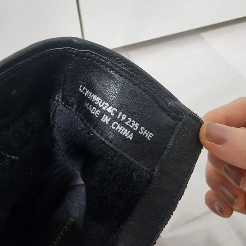 [BUNJANG] Elcanto LCWH95U24C Black Goat Leather Half Boots / 235 엘칸토 여성 기모 하프부츠 LCWH95U24C 블랙 염소가죽