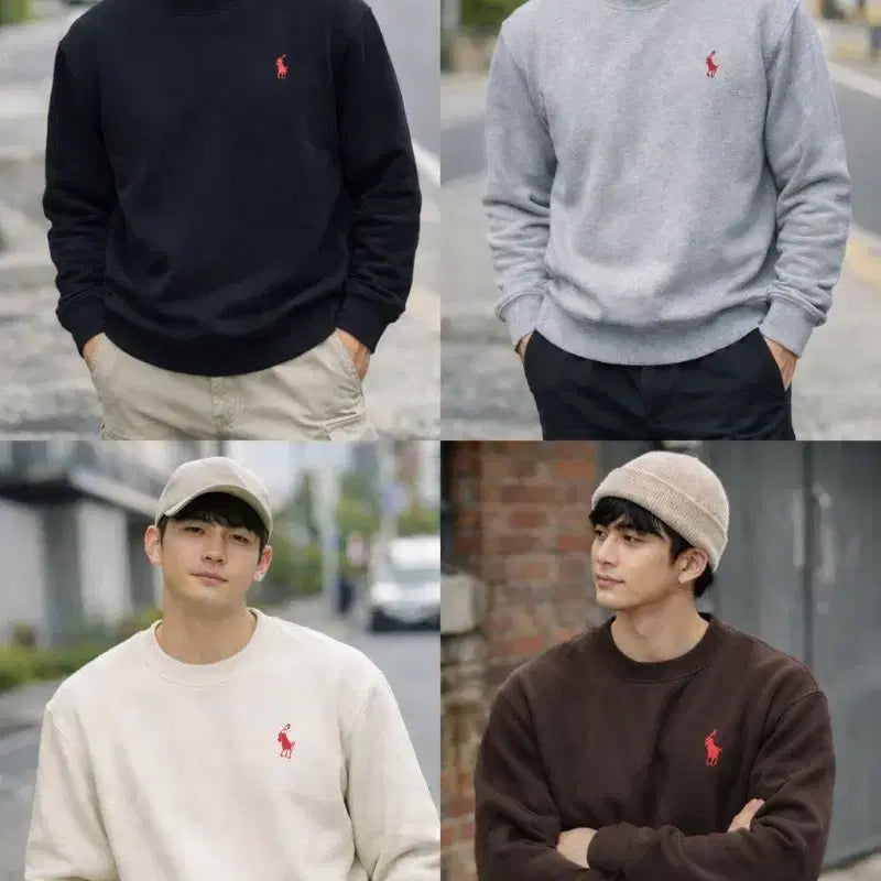 [BUNJANG] Polo Fleece Sweatshirt / 폴로기모맨투맨