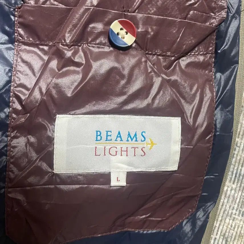 [BUNJANG] BEAMS LIGHTS Burgundy Lightweight Down Jacket L / JPN 일본 빈티지 빔즈 라이트 BEAMSLIGHTS 버건디 경량패딩 L