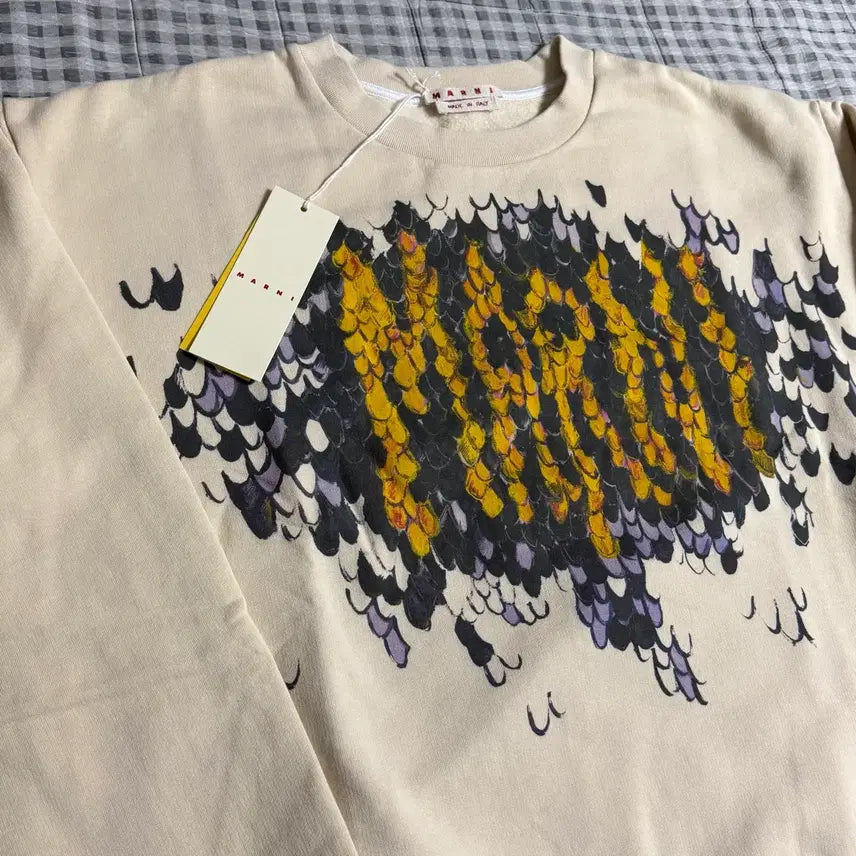 [SOLD OUT] (50) Marni 마르니 로고 맨투맨 아이보리