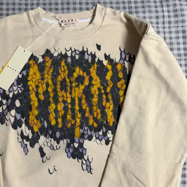 [SOLD OUT] (50) Marni 마르니 로고 맨투맨 아이보리